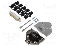 D-Sub; PIN: 25; plug; male; shielded; soldering; for cable; white