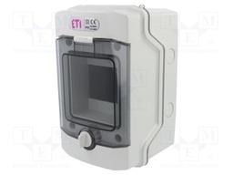 Enclosure: for modular components; IP65; light grey; No.of mod: 4