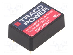 Converter: DC/DC; 3W; Uin: 36÷160V; 5VDC; Iout: 600mA; DIP24; 150kHz