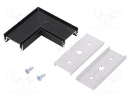 Connector 90°; black; aluminium; Application: SURFACE14; anodized