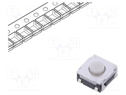 Microswitch TACT; SPST; Pos: 2; 0.05A/12VDC; SMT; 2.5N; 3.4mm; round