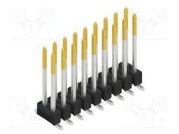 Connector: pin strips; pin header; male; PIN: 18; 2.54mm; SMT; 2x9
