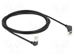 Patch cord; S/FTP; Cat: 6a; 2m; LSZH; black; 30AWG; Øcable: 4.5mm