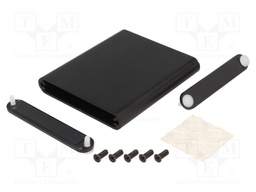 Enclosure: with panel; 1455; X: 70mm; Y: 80mm; Z: 12mm; aluminium