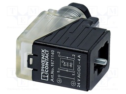 Connector: valve connector; plug; form B; female; PIN: 3; IP65; PG9