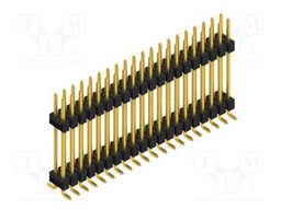 Connector: pin strips; pin header; male; PIN: 40; 2.54mm; SMT; 2x20
