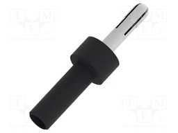Connector: 4mm banana; socket; black; nickel plated; insulated