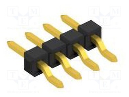 Connector: pin strips; pin header; male; PIN: 4; 2.54mm; SMT; 1x4