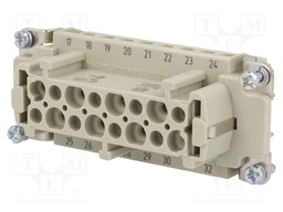 Connector: HAN; female; E; PIN: 16; 16+PE; size 32B (2 x 16B); 16A
