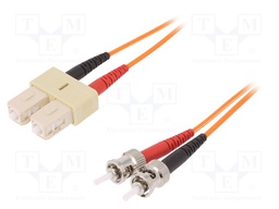 Fiber patch cord; OM1; ST/SC; 2m; LSZH; Optical fiber: 62.5/125um