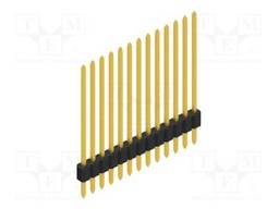 Connector: pin strips; pin header; male; PIN: 13; 1.27mm; THT; 1x13