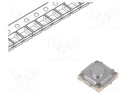 Microswitch TACT; SPST; Pos: 2; 0.02A/15VDC; 1.5mm; OFF-(ON); 50mΩ