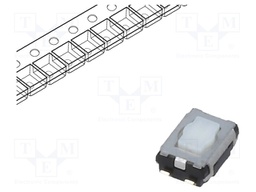 Microswitch TACT; SPST; Pos: 2; 0.02A/15VDC; SMT; none; 2.1mm; white