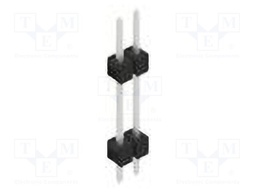 Connector: pin strips; pin header; male; PIN: 2; 2.54mm; THT; 1x2