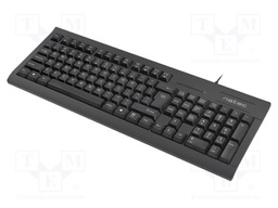 Keyboard; black; USB A; wired,US layout; Len: 1.5m; No.of butt: 104