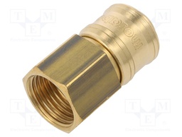 Quick connection coupling EURO; Mat: brass; Int.thread: 1/2"