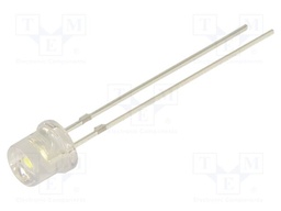 LED; white cold; 5mm; 1120÷1560mcd; 140°; Front: flat; 2.7÷2.9VDC