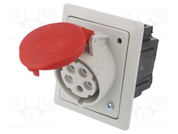 Connector: AC supply 3-phase; socket; female; 16A; 400VAC; PIN: 5