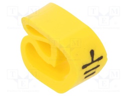 Markers for cables and wires; Label symbol: ground; 4÷10mm; PVC