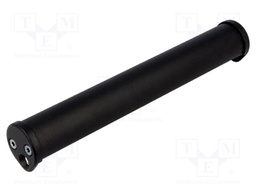 Handle; Mat: aluminium; black; H: 34.5mm; L: 206mm; Ø: 30mm
