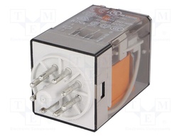 Relay: electromagnetic; DPDT; Ucoil: 230VAC; 10A/250VAC; 10A/30VDC