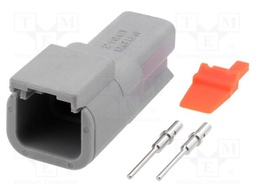 Connector: wire-wire; ATM; plug; male; Size: 20; 22AWG÷16AWG; PIN: 2