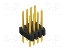 Connector: pin strips; pin header; male; PIN: 8; 1.27mm; THT; 2x4