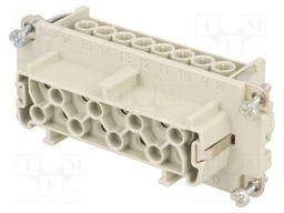 Connector: rectangular; female; EPIC H-BE; PIN: 16; 16+PE; 16A; 500V