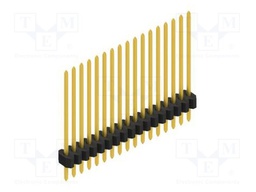 Connector: pin strips; pin header; male; PIN: 17; 1.27mm; THT; 1x17