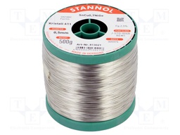 Soldering wire; Sn99,3Cu0,7+NiGe; 0.5mm; 500g; lead free; 2.5%