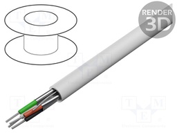 Wire; 2x2x22AWG; shielded,pairs shielded with Al-PET foil; PVC
