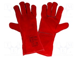 Protective gloves; Size: 11; natural leather; furlined; tag