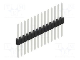 Connector: pin strips; pin header; male; PIN: 14; 1.27mm; THT; 1x14