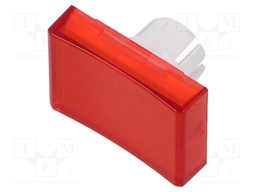 Actuator lens; 16mm; 51; red; plastic; 15.3x21.5mm