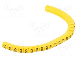 Markers for cables and wires; Label symbol: 8; 2.5÷5mm; PVC; PA