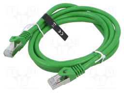 Patch cord; RJ45 plug,both sides; S/FTP; 6a; wire; OFC; 1.5m; PVC
