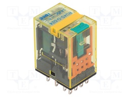 Relay: electromagnetic; 4PDT; Ucoil: 24VDC; Icontacts max: 6A; 605Ω