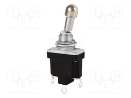 Switch: toggle; Pos: 2; SPDT; ON-ON; 6A/230VAC; 20A/28VDC; -40÷71°C