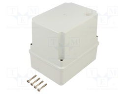 Enclosure: junction box; wall mount; plastic; grey