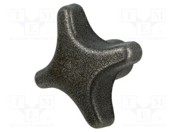 Knob; Ø: 100mm; Int.thread: M20; H: 63mm; cast iron; DIN 6335