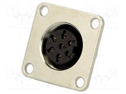 Connector: M16; female; flange (4 holes),for panel mounting