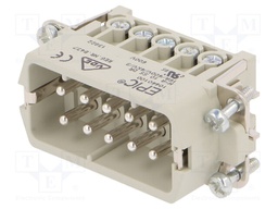 Connector: rectangular; male; EPIC H-A; PIN: 10; 10+PE; size H-A 10