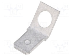 Terminal: flat; 6.3mm; 0.8mm; male; M5; screw; brass; tinned