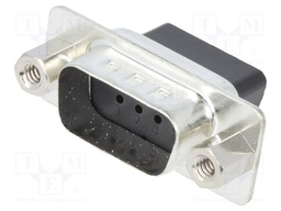 D-Sub; PIN: 9; plug; male; w/o contacts; crimped; for cable; black