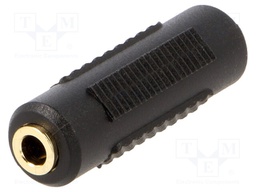 Jack 3.5mm socket,both sides; Plating: gold-plated; black