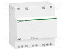 Transformer: mains; 16VA; 230VAC; 12V; 24V; Leads: screw terminals