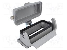 Enclosure: for rectangular connectors; Han; size 16B; with latch