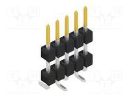 Connector: pin strips; pin header; male; PIN: 5; 2.54mm; SMT; 1x5