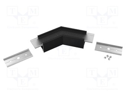 Connector 135°; black; aluminium,polycarbonate