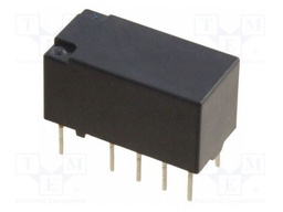 Relay: electromagnetic; DPDT; Ucoil: 5VDC; Icontacts max: 2A; TX